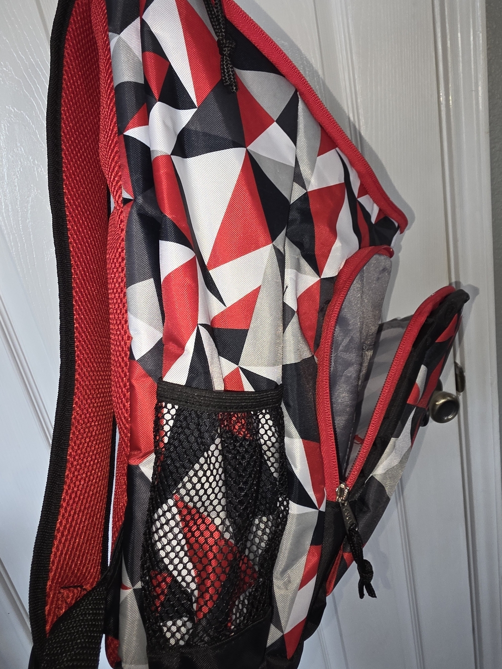 Geometric Red & Black Backpack - Picture 7 of 7